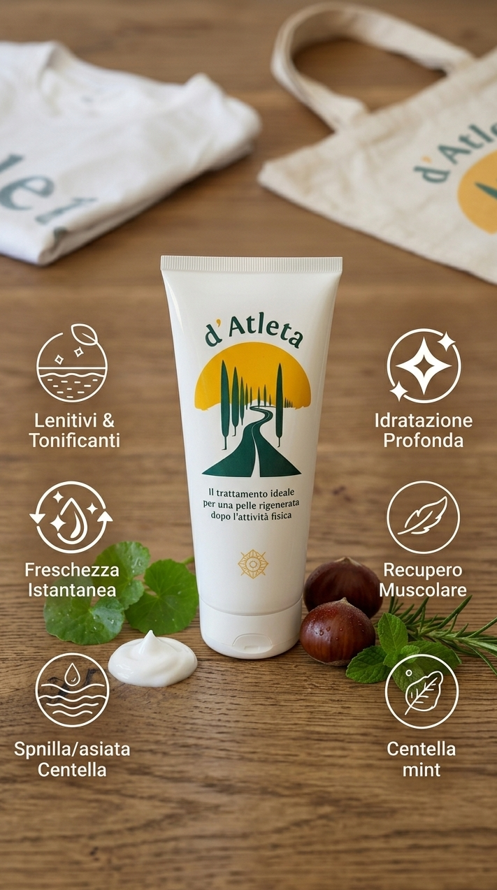 Body cream "D'Athlete" - regenerates, refreshes, relaxes